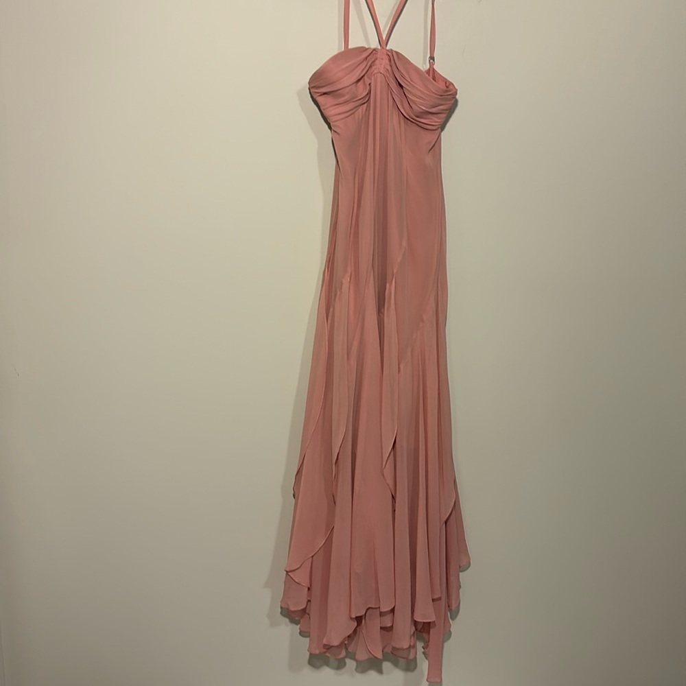NWT BCBGMAXAZARIA Pink size 2 strappy, flowy, feminine, dress 🩷 APTAP 13"